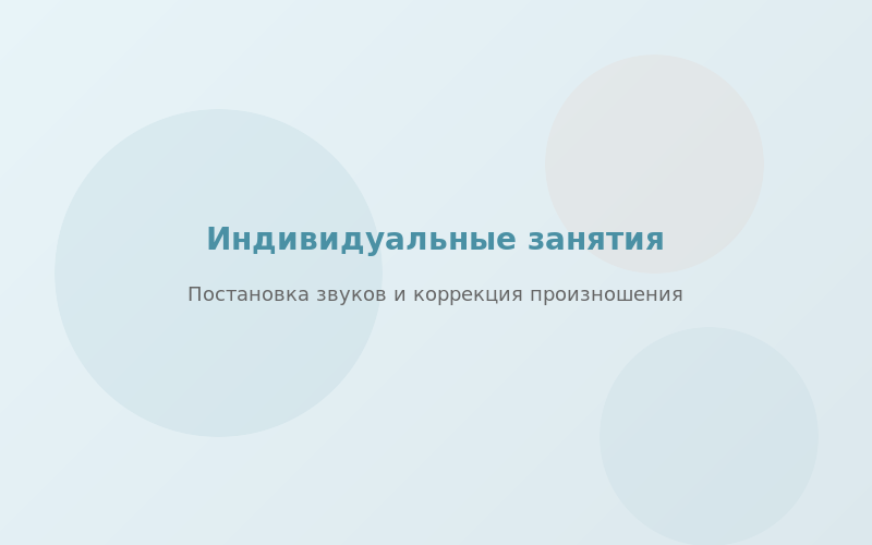 Индивидуальные занятия с логопедом